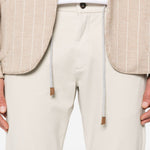 Pantaloni con coulisse in beige chiaro Eleventy - uomo 