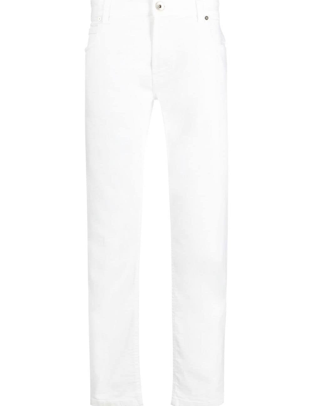 Jeans affusolati a vita bassa in bianco Eleventy - uomo 