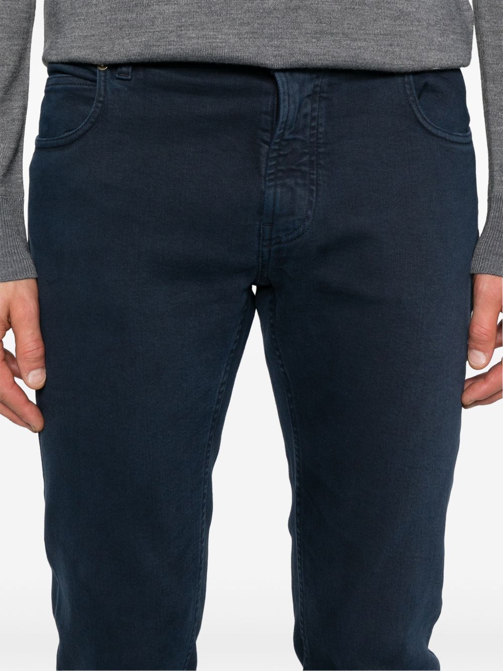 Jeans affusolati a vita bassa in blu Eleventy - uomo 
