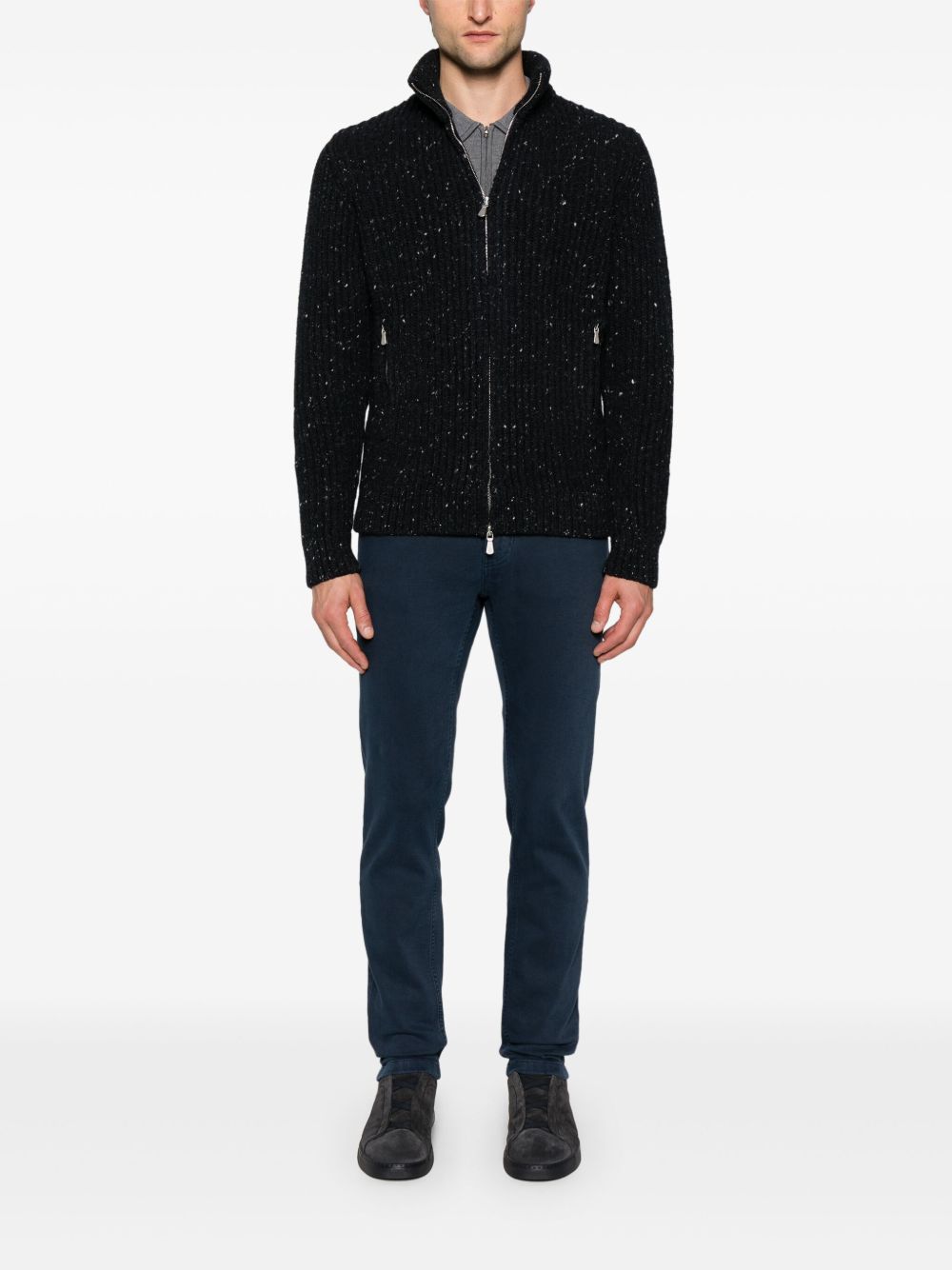 Jeans affusolati a vita bassa in blu Eleventy - uomo 