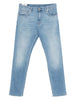 Men's Eleventy light blue five-pocket jeans