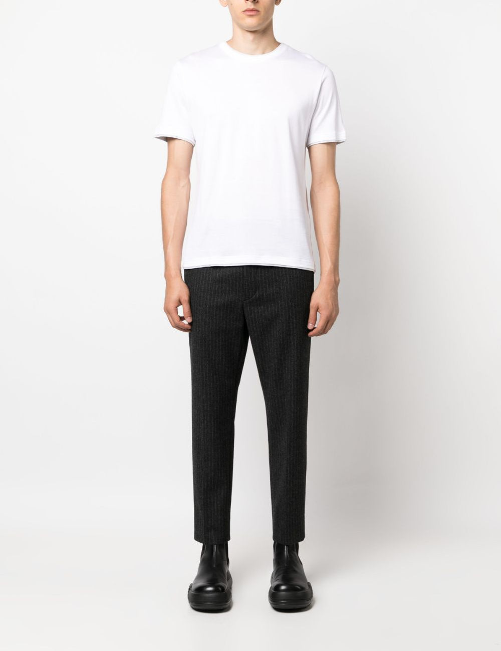 T-shirt a doppio strato in grigio Eleventy - uomo 
