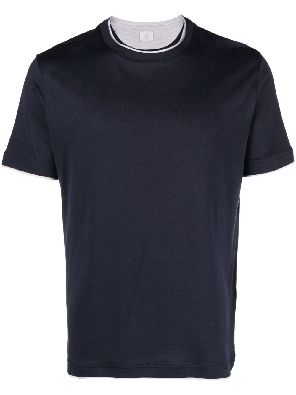 T-shirt girocollo in blu Eleventy - uomo 