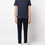 T-shirt girocollo in blu Eleventy - uomo 