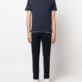 T-shirt girocollo in blu Eleventy - uomo 