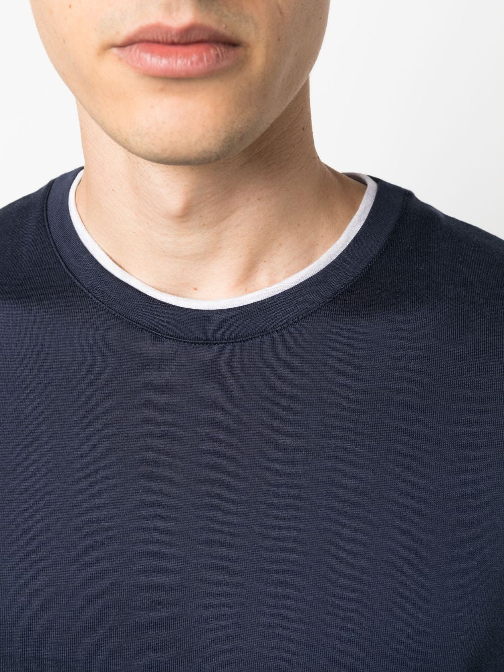 T-shirt girocollo in blu Eleventy - uomo 