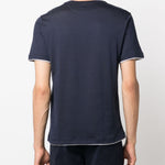 T-shirt girocollo in blu Eleventy - uomo 