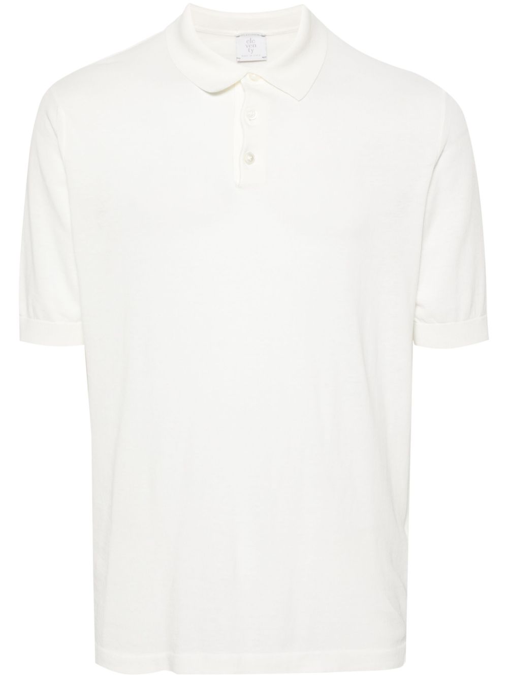 Polo a coste in bianco Eleventy - uomo 