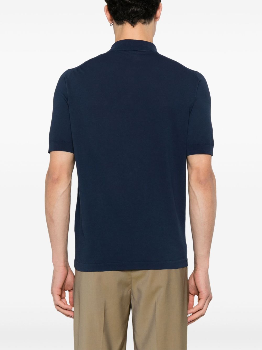 Blue cotton polo shirt Eleventy - uomo 