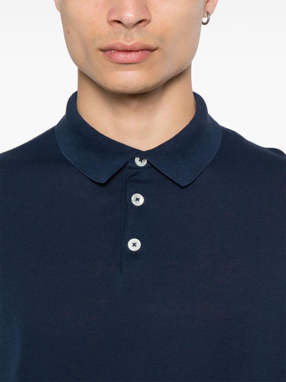 Blue cotton polo shirt Eleventy - uomo 