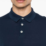 Blue cotton polo shirt Eleventy - uomo 