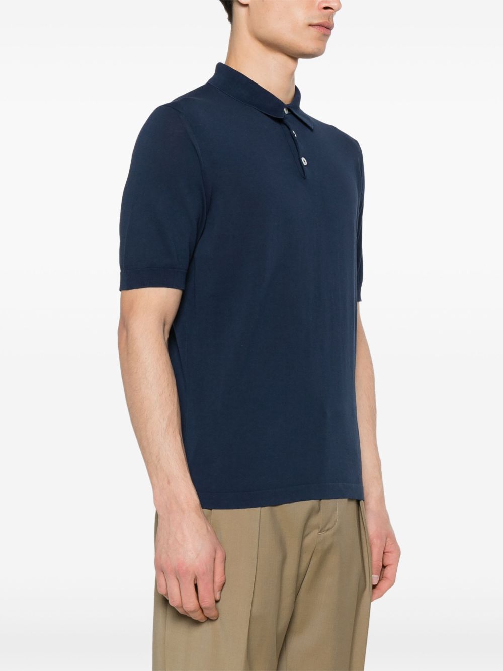 Blue cotton polo shirt Eleventy - uomo 
