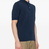 Blue cotton polo shirt Eleventy - uomo 