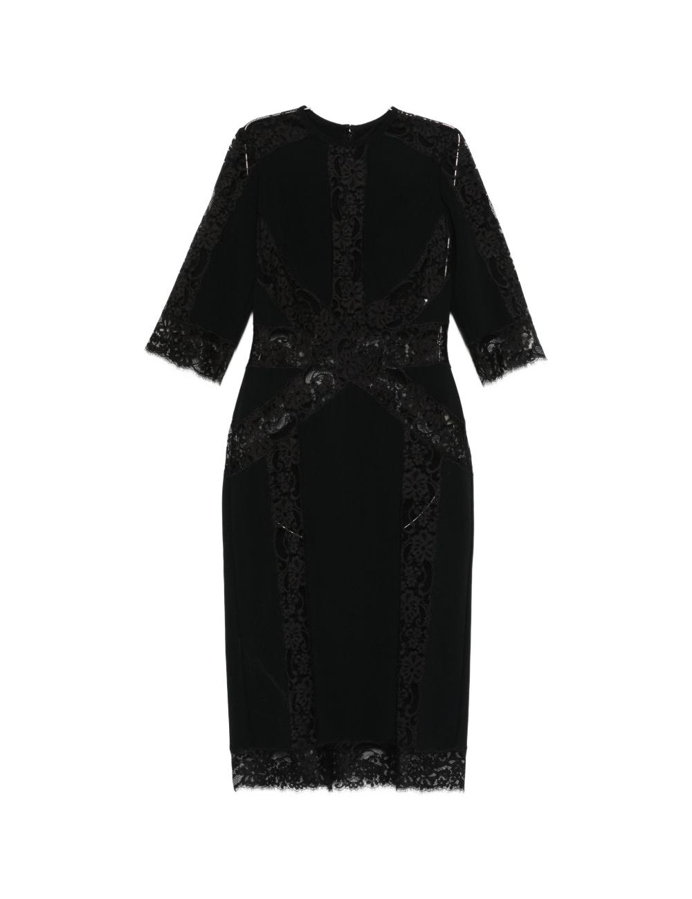 Abito midi in pizzo floreale in nero Elie saab - donna 