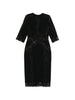 Abito midi in pizzo floreale in nero Elie saab - donna
