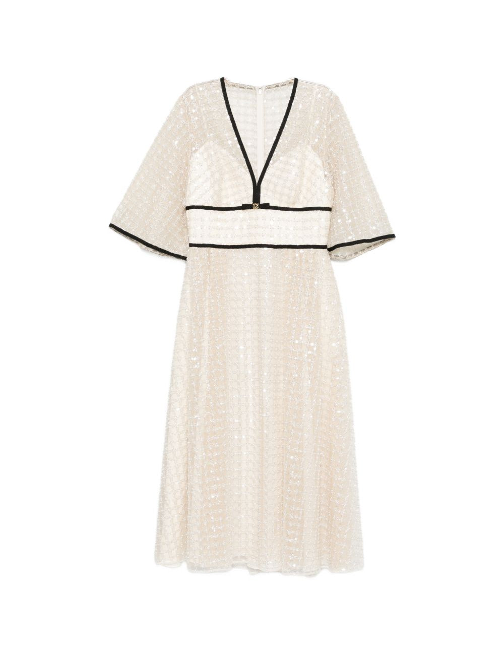 Abito con scollo a V in avorio Elie Saab - donna 