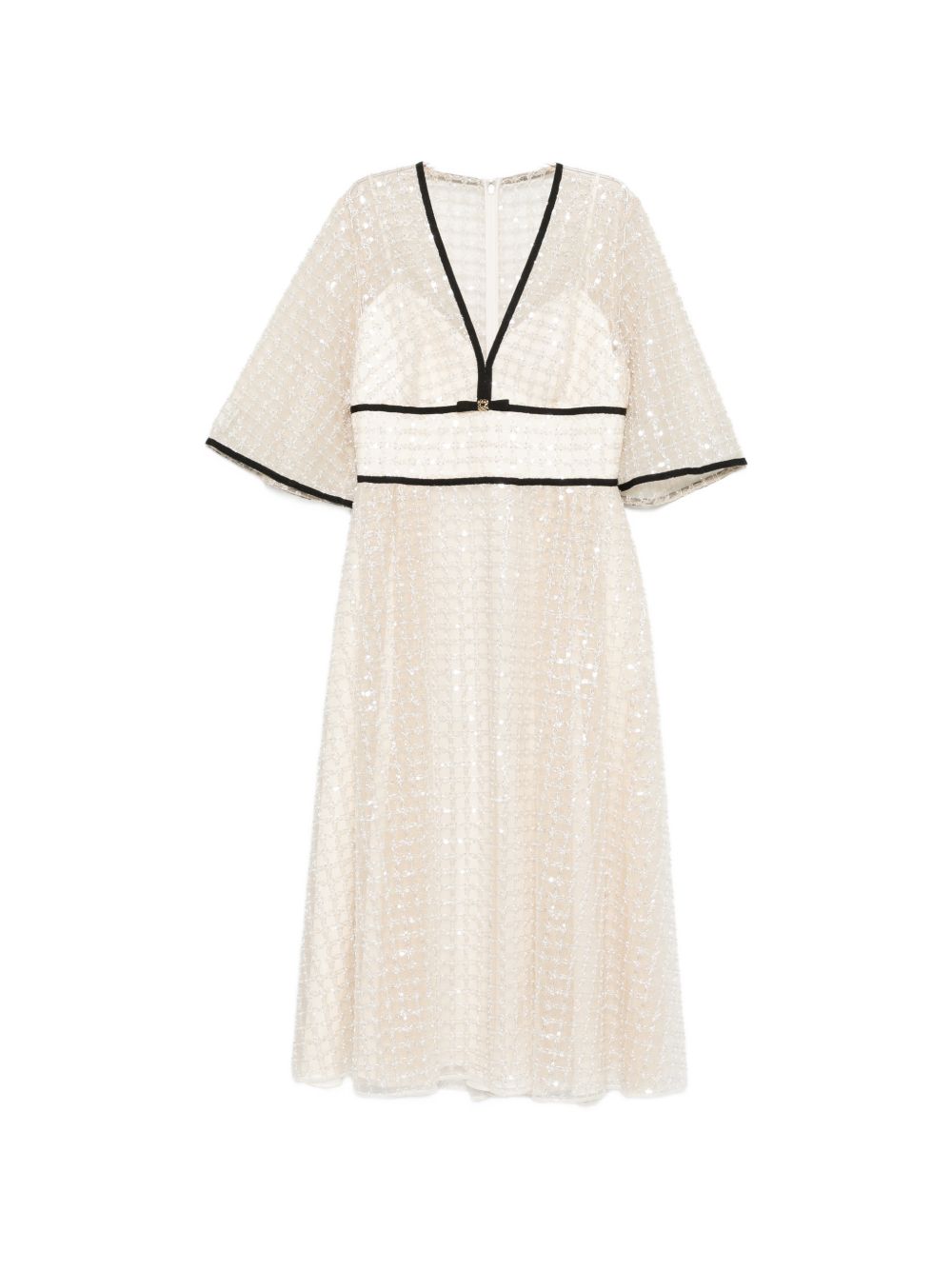 Abito con scollo a V in avorio Elie Saab - donna 