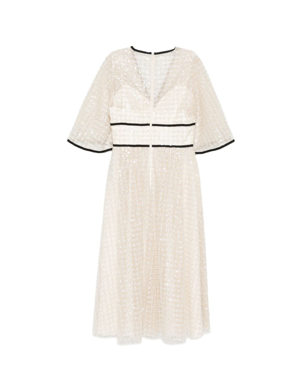 Abito con scollo a V in avorio Elie Saab - donna 
