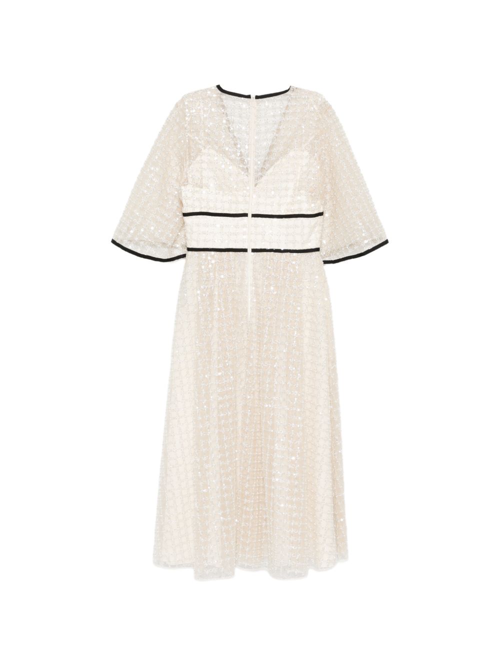 Abito con scollo a V in avorio Elie Saab - donna 