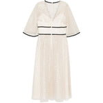 Abito con scollo a V in avorio Elie Saab - donna 