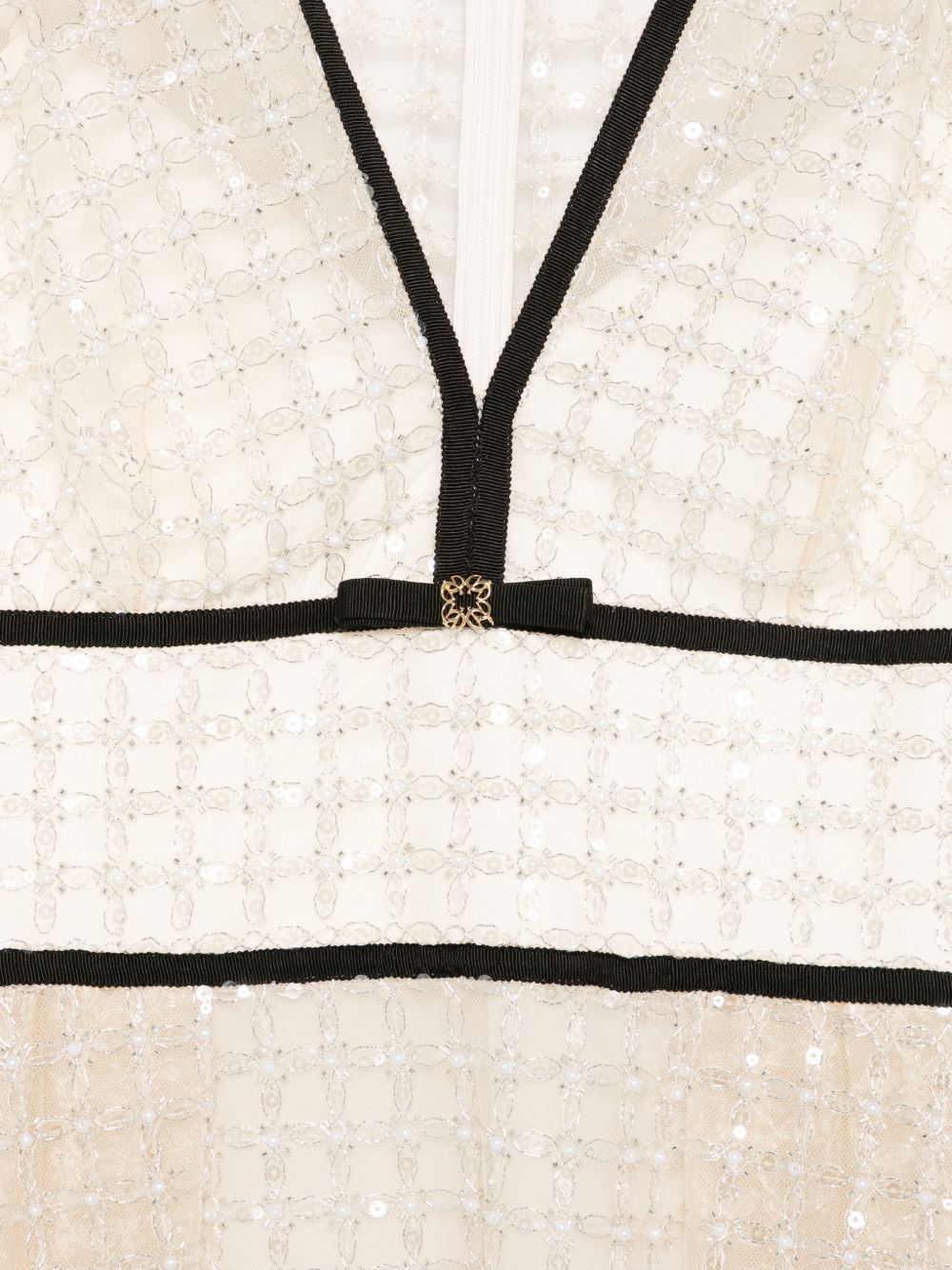 Abito con scollo a V in avorio Elie Saab - donna 