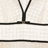 Abito con scollo a V in avorio Elie Saab - donna 
