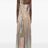 Abito lungo senza spalline con paillettes multicolore Elie saab - donna 