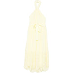 Abito midi con scollo all-americana in giallo Elie saab - donna 