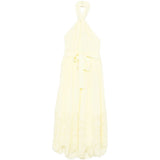 Abito midi con scollo all-americana in giallo Elie saab - donna 