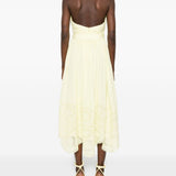 Abito midi con scollo all-americana in giallo Elie saab - donna 