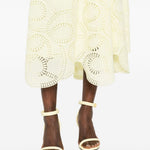 Abito midi con scollo all-americana in giallo Elie saab - donna 
