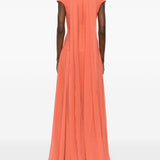 Abito da sera con dettaglio in pizzo in arancione Elie saab - donna 