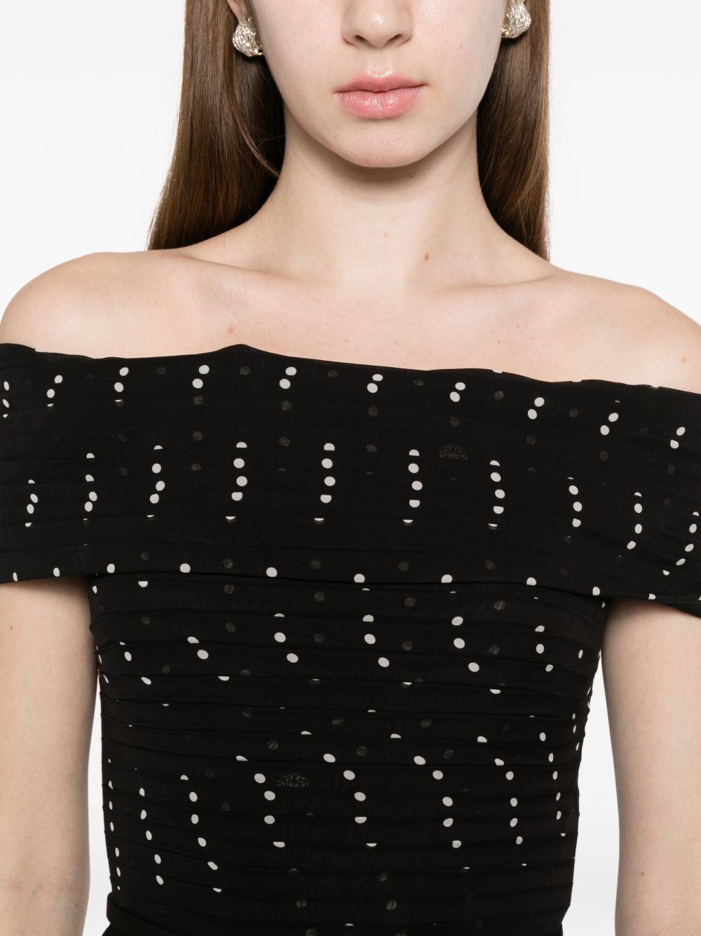 Abito lundo a pois in nero Elie Saab - donna 