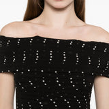 Abito lundo a pois in nero Elie Saab - donna 