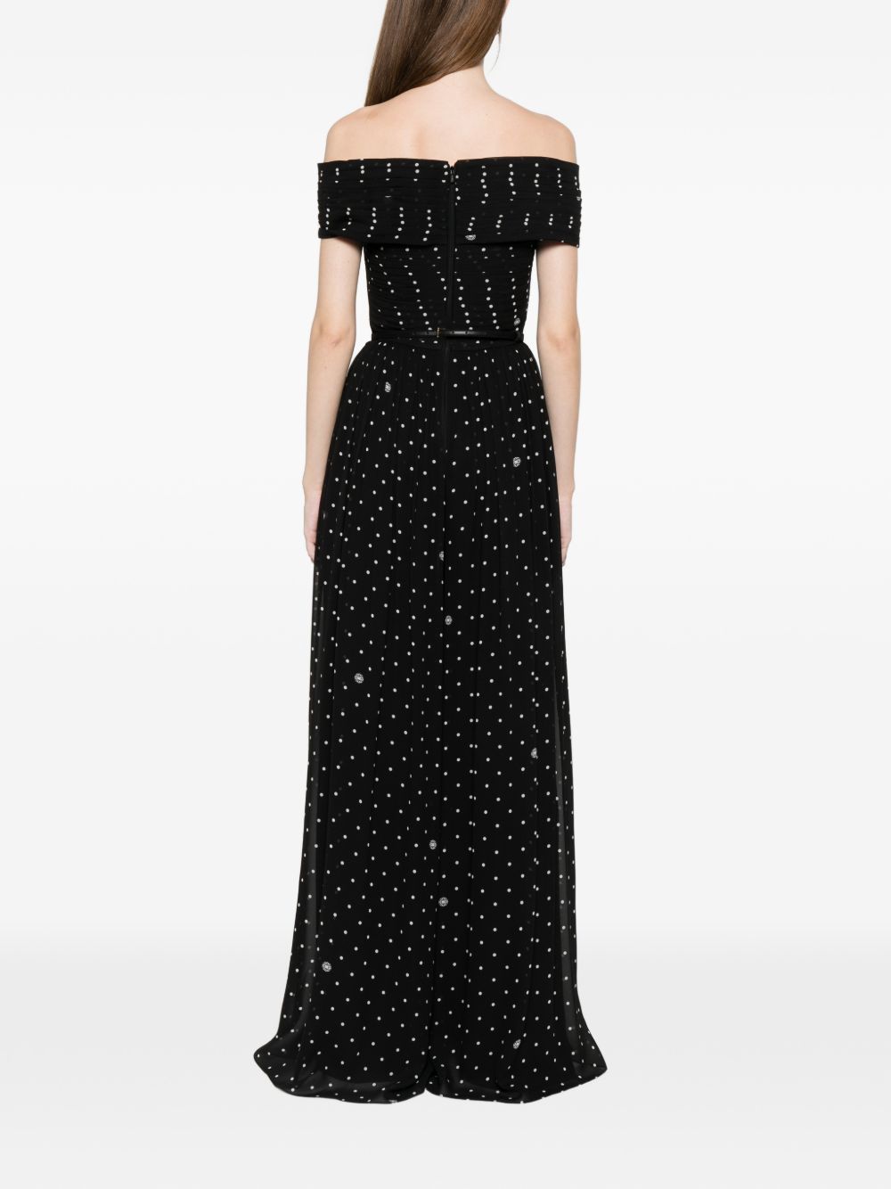 Abito lundo a pois in nero Elie Saab - donna 