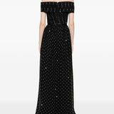 Abito lundo a pois in nero Elie Saab - donna 