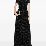 Abito lundo a pois in nero Elie Saab - donna 