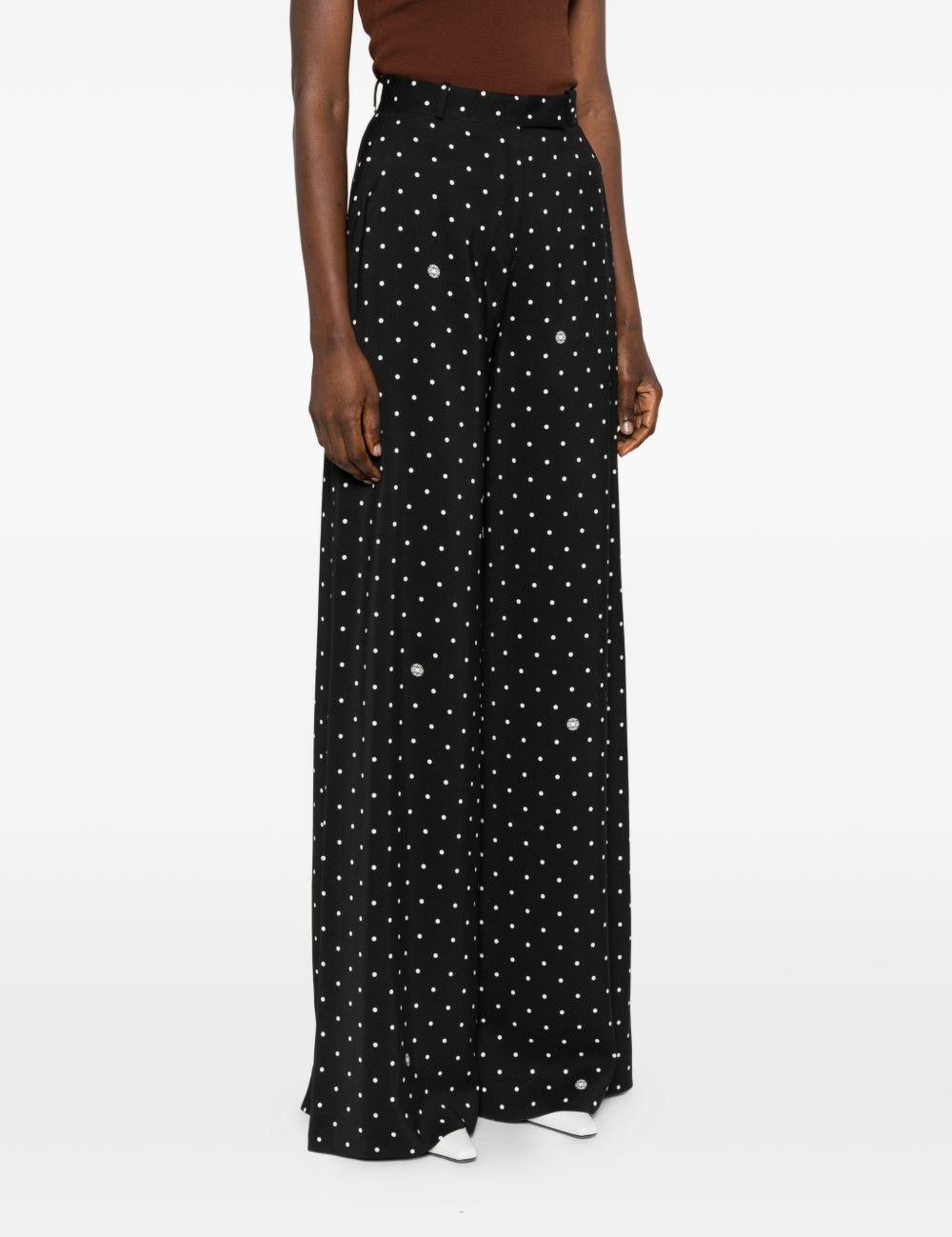 Pantaloni a pois in nero Elie Saab - donna 