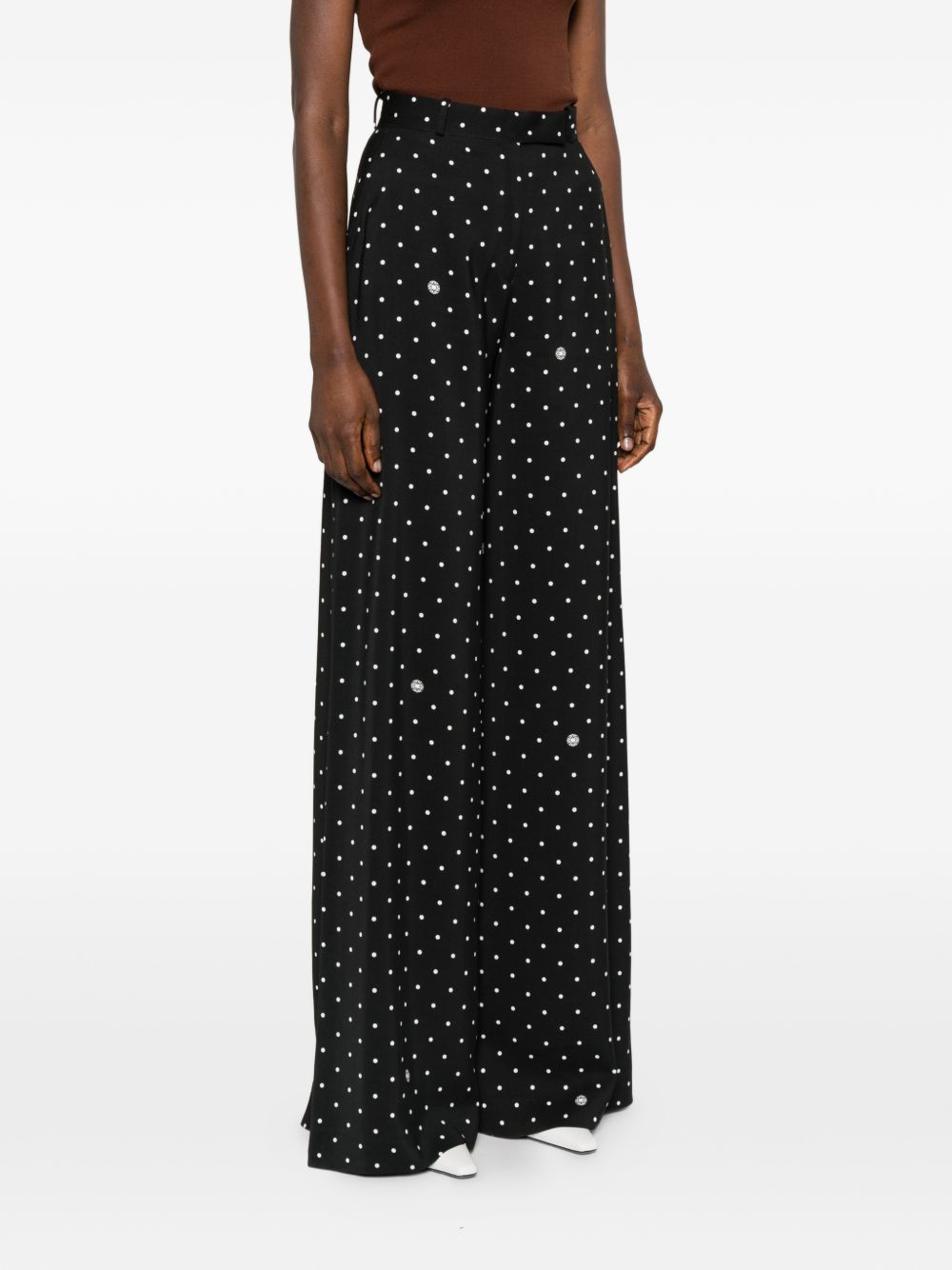 Pantaloni a pois in nero Elie Saab - donna 