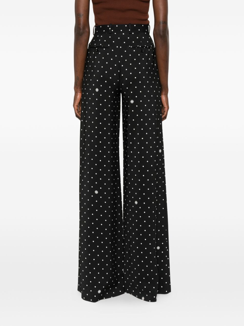 Pantaloni a pois in nero Elie Saab - donna 