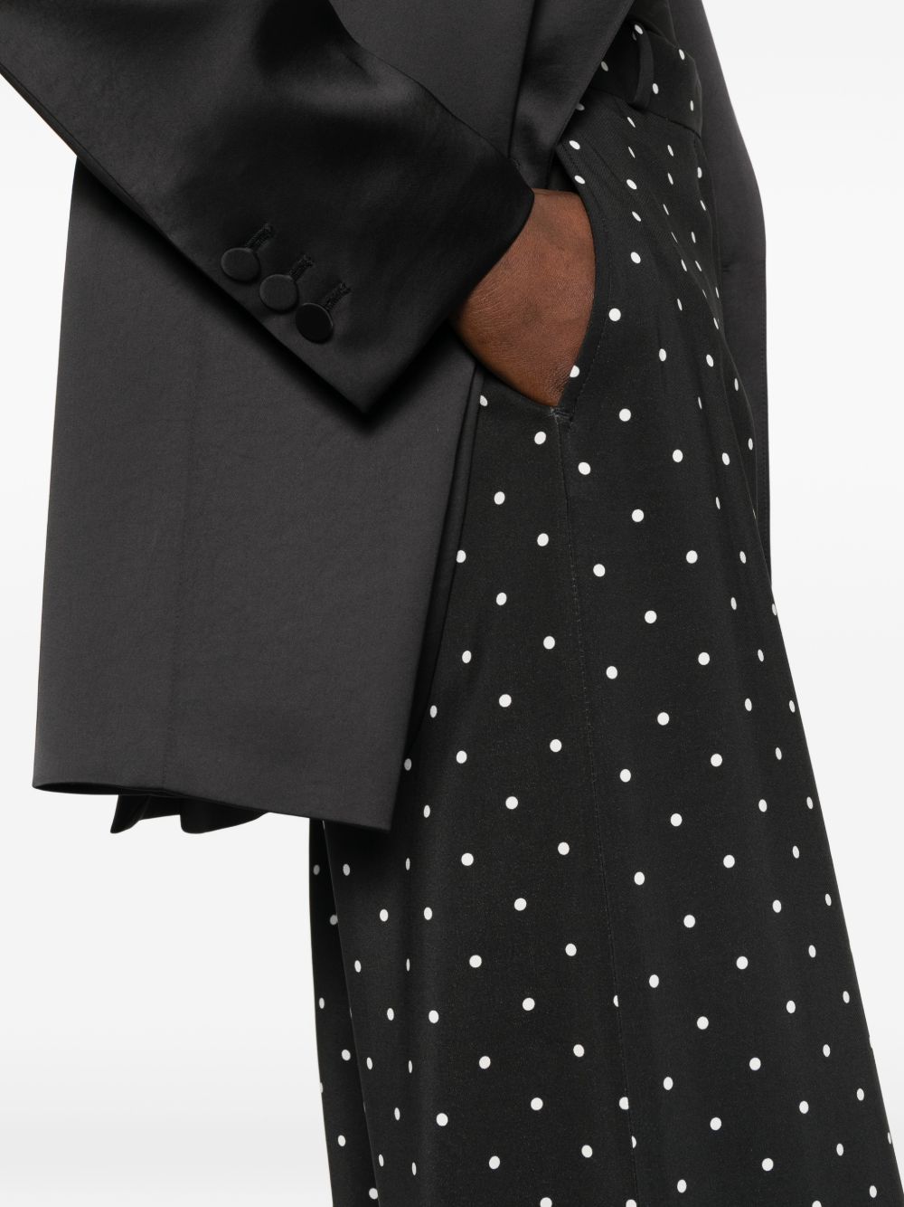 Pantaloni a pois in nero Elie Saab - donna 