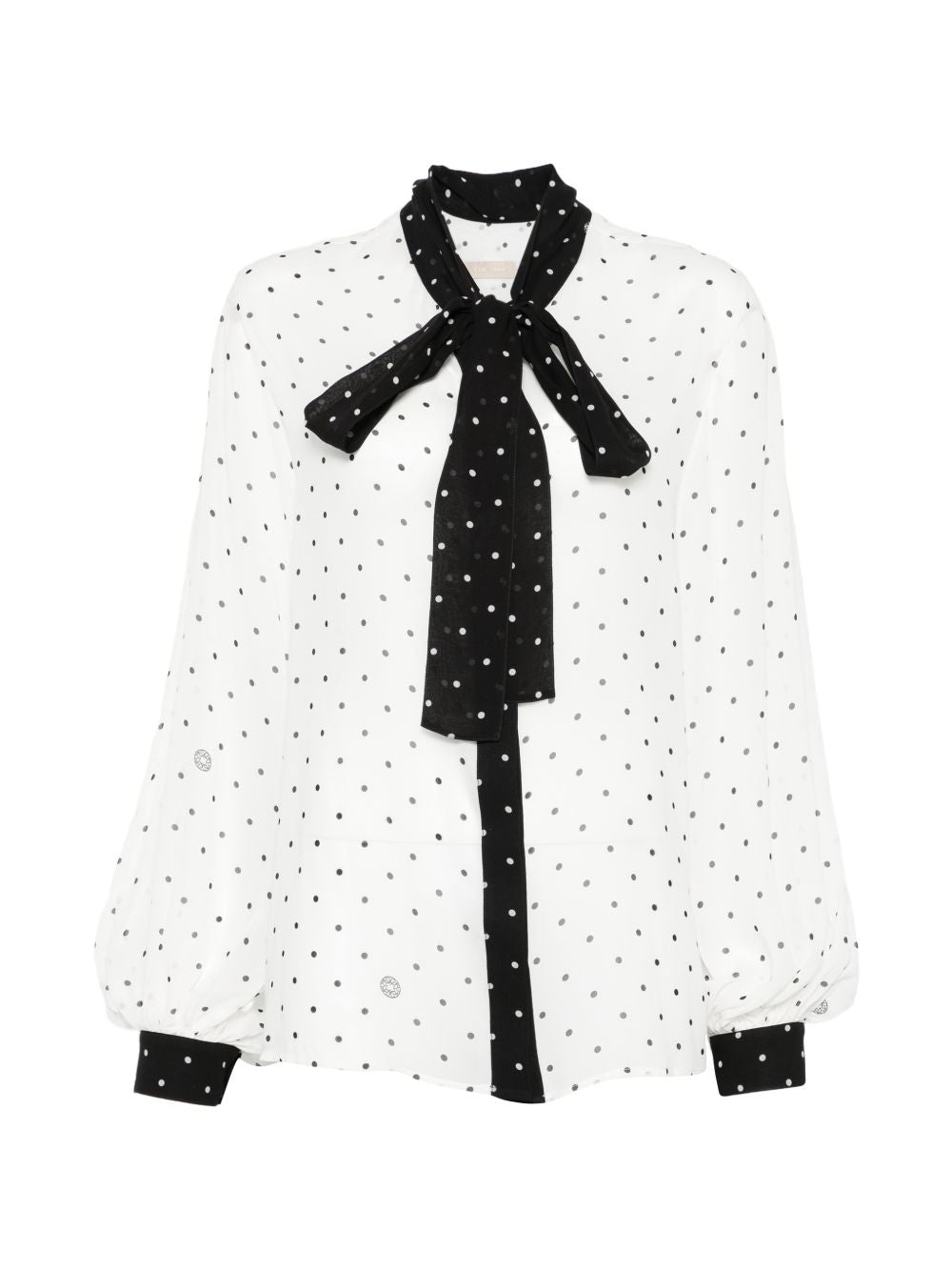 CAMICIA A POIS CON FIOCCO in bianco Elie Saab - donna 