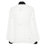 CAMICIA A POIS CON FIOCCO in bianco Elie Saab - donna 