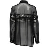 Black lace bow shirt Elie Saab - donna 