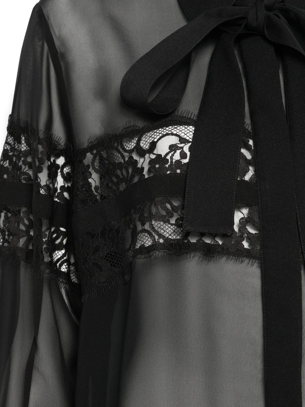Black lace bow shirt Elie Saab - donna 