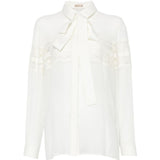White lace bow shirt Elie Saab - donna 