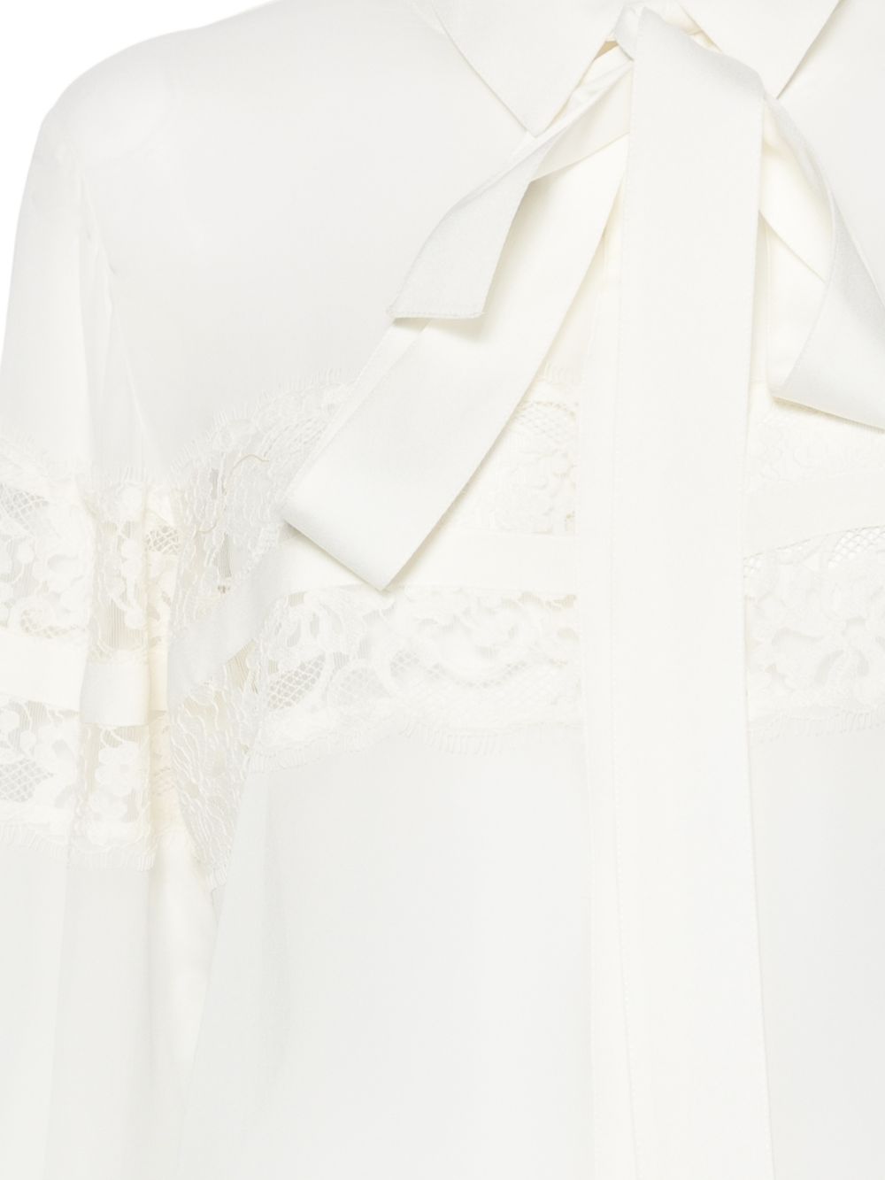 White lace bow shirt Elie Saab - donna 