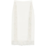 GONNA MIDI IN PIZZO IN BIANCO Elie Saab - DONNA 