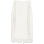 GONNA MIDI IN PIZZO IN BIANCO Elie Saab - DONNA 