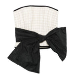 Top con fiocco in nero e avorio Elie Saab - donna 